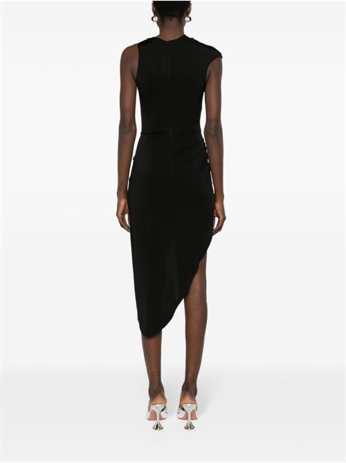 One shoulder asymmetrical dress DAVID KOMA | RE24DK13DABLACKSILVER